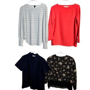 Women's XS 2 Tops Shirts Blouses Wholesale Bulk Lot of 4 Extra Small